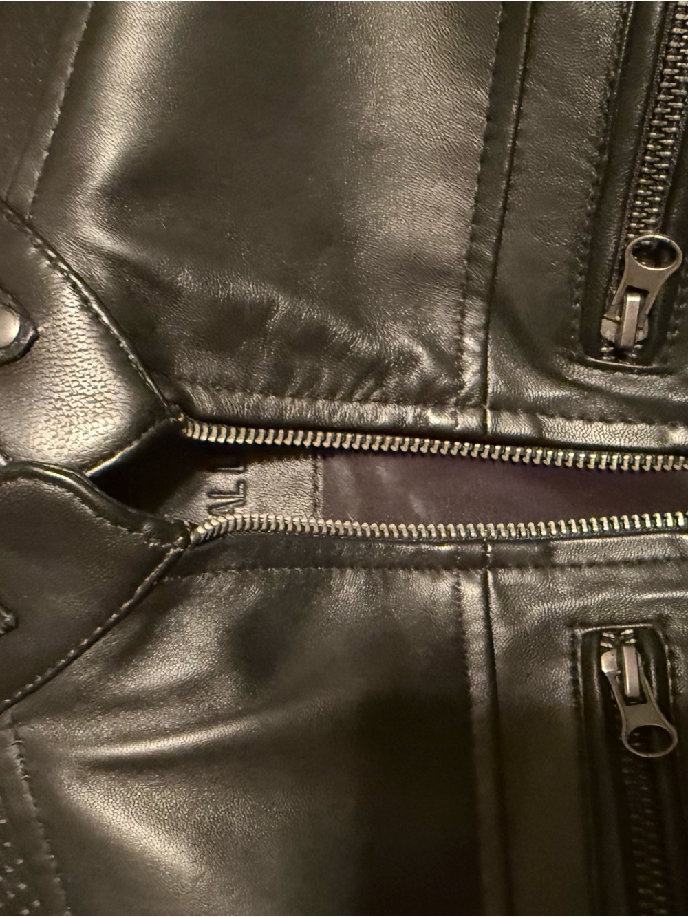 NWOT Leather Moto Jacket - Picture 4 of 8